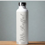 Bouteille D'eau Mariage moderne Nom de la chambre Date Orff blanc<br><div class="desc">Mariage moderne Nom de la chambre Date Orff blanc Texte Bouteille d'eau.</div>