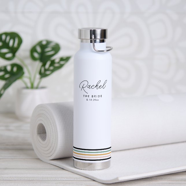 Bouteille D'eau Mariée moderne personnalisée (Yoga)