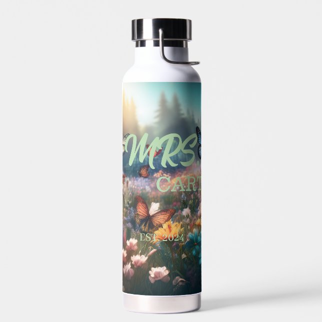 Bouteille D'eau Mariée personnalisée (Gauche)