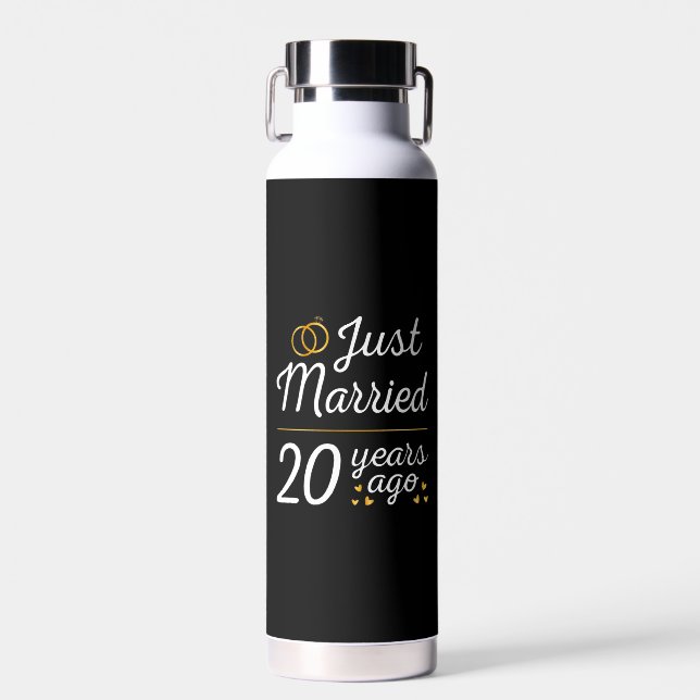 Bouteille D'eau Mariés depuis 20 ans II (Avant)