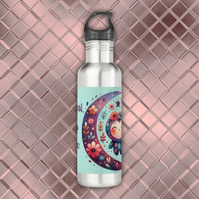 Bouteille D'eau Maroon magique de Boho mystique | (Créateur téléchargé)