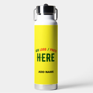 BOUTEILLE D'EAU MARQUE VÉRIFIÉE JAUNE CLAIR MODERNE ÉLÉGANT SUR ME