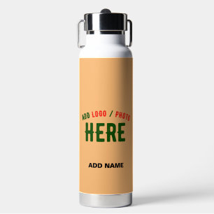 BOUTEILLE D'EAU MARQUE VÉRIFIÉE ORANGE PECHE PERSONNALISÉE MODERNE