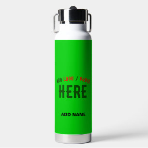 BOUTEILLE D'EAU MARQUE VERIFIEE PERSONNALISEE MODERNE CHIC VERT CI