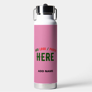 BOUTEILLE D'EAU MARQUE VÉRIFIÉE ROSE CHAUD PERSONNALISÉE MODERNE É