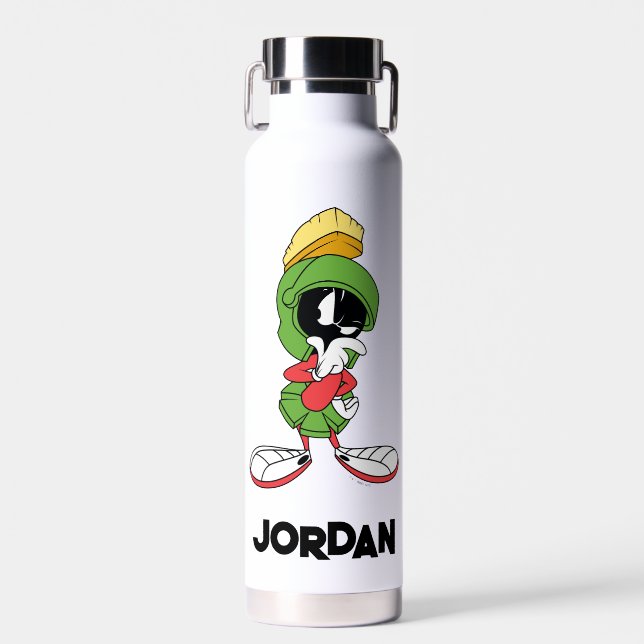 Bouteille D'eau MARVIN LA pensée MARTIAN™ | Ajouter Votre Nom (Avant)