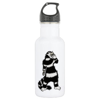 Bouteille D'eau Masque de crâne de chat bizarre gothique