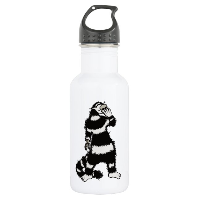Bouteille D'eau Masque de crâne de chat bizarre gothique (Devant)
