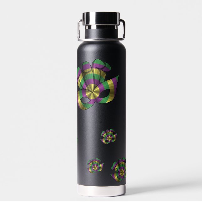 Bouteille D'eau Masque Mardi Gras (Arrière)
