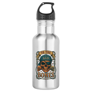 Bouteille D'eau Mauvais crâne de pirate bandana corde os croisés