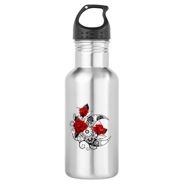 Bouteille D'eau Mechanical Crescent with Red Roses (Devant)
