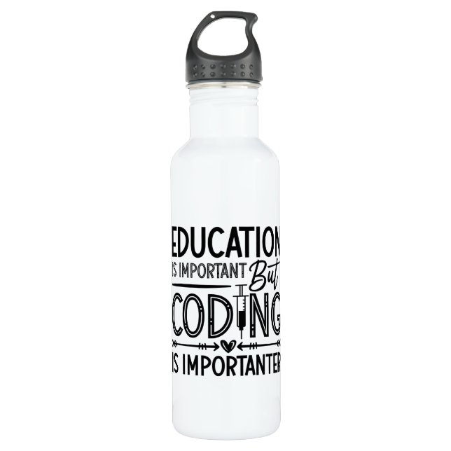 Bouteille D'eau Medical Coder Education Is Important Coding ICD (Devant)