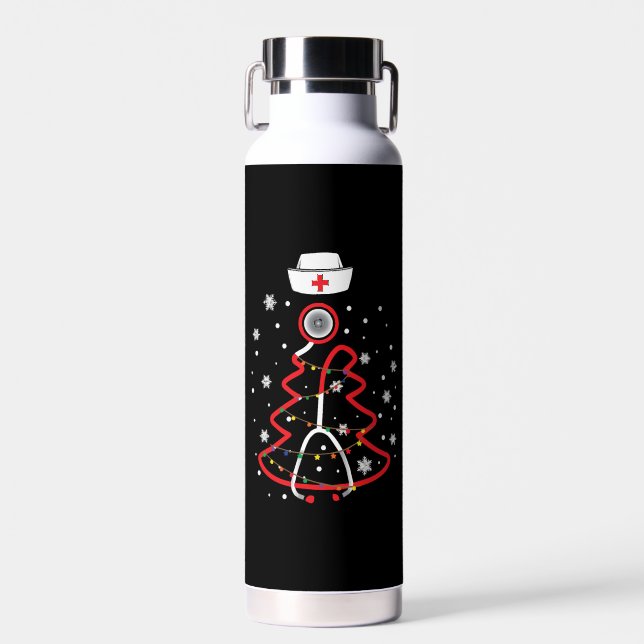 Bouteille D'eau Médicale RN NUrse, Joyeux Noël (Avant)
