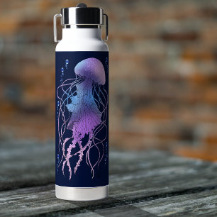 Bouteille D'eau Méduse Éthérée Violet Bleu