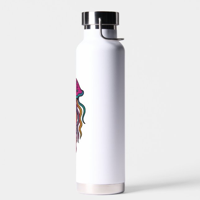 Bouteille d'eau Méduse Néon – Vibrations Océanique (Gauche)