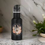 Bouteille D'eau Meilleur Chat Papa Classique Photo Simple<br><div class="desc">Ce design simple et classique est composé de typographie serif et d'ajouter une photo personnalisée.</div>