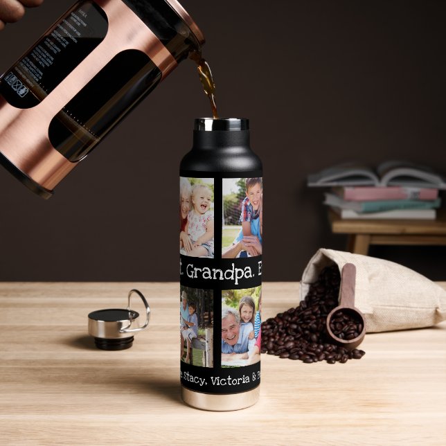 Bouteille D'eau Meilleur grand-père Ever 4 photo Collage de photos (Gym)