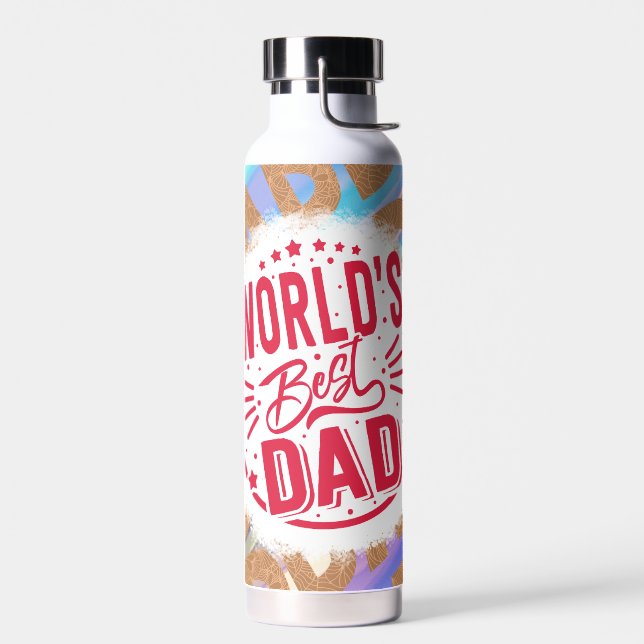 Bouteille D'eau Meilleur Papa du Monde (Gauche)