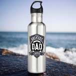 Bouteille D'eau Meilleur papa jamais moderne cadeau Fête des pères<br><div class="desc">Le plus grand papa du monde jamais design de typographie moderne en gris,  noir et blanc,  audacieux et simple,  grand cadeau personnalisé pour papa à la fête des pères,  anniversaire,  etc. Personnalisez-le avec vos propres mots et couleurs.</div>