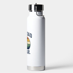 Bouteille D'eau Meilleur Papa Par Disc Golf Vintage Sunset Design_