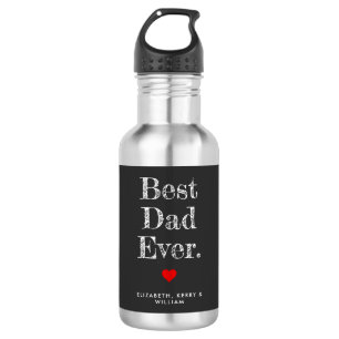 Bouteille D'eau Meilleur Papa Personnalisé avec des Noms
