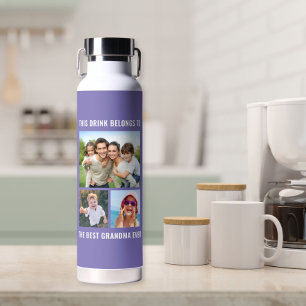 Bouteille D'eau Meilleure grand-mère jamais 3 photo violet