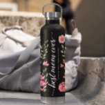 Bouteille D'eau Meilleure maman Ever Boucles d'aquarelle personnal<br><div class="desc">Offrez à maman un cadeau qu'elle adorera et utilisera chaque jour avec cette bouteille d'eau noire personnalisée ornée de fleurs d'aquarelle originales de l'artiste graphique Lorena Depante. Cette bouteille élégante et chic la gardera hydratée tout en rehaussant son look. Elle portera fièrement ce cadeau de keepsaké, surtout avec les mots...</div>