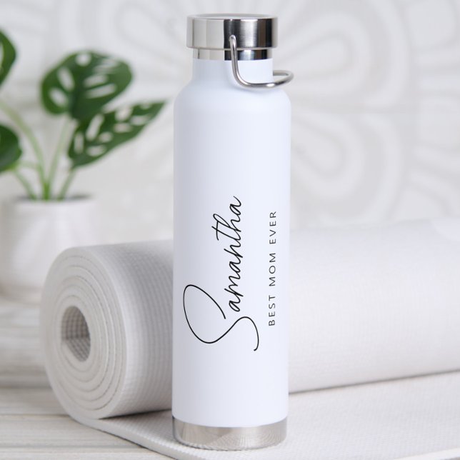 Bouteille D'eau Meilleure maman minimaliste jamais (Minimalist Personalized Best Mom Ever Water Bottle, Simple Modern Chic Trendy, Mother's Day Gift)