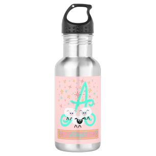Bouteille D'eau Mélange Moutons & Étoiles Nom et Monogramme initia