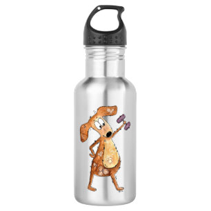 Bouteille D'eau Mélange Whimsical Brown Chien Poids de levage