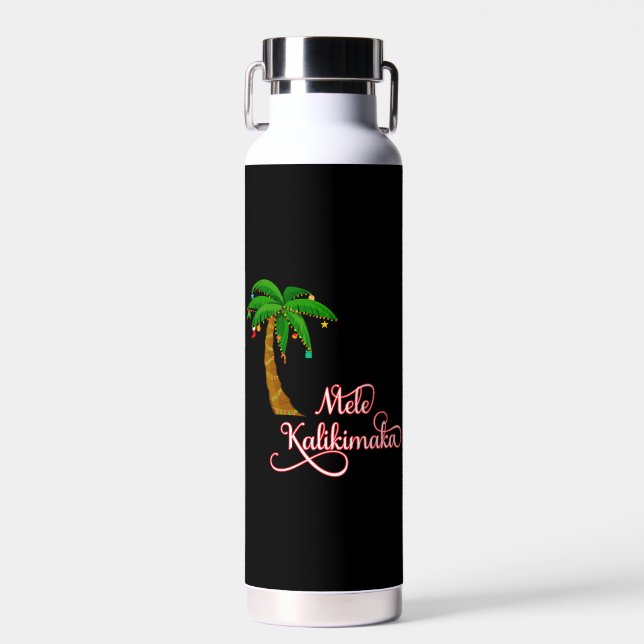 Bouteille D'eau Mele Kalikimaka Sweat hawaïen pour Noël (Avant)