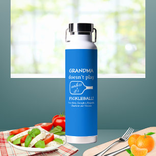 Bouteille D'eau Mémé minimaliste adorable pickleball humour drôle