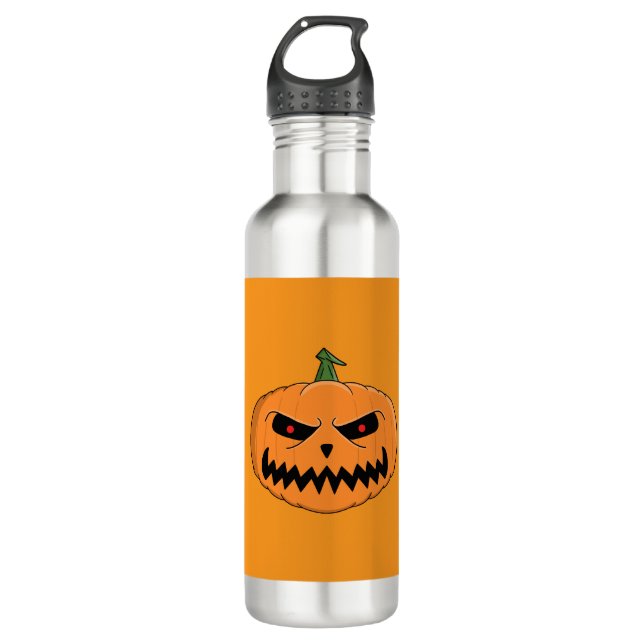 Bouteille D'eau Menacer Jack O'Lantern Halloween (Devant)