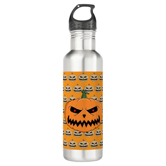 Bouteille D'eau Menacer Jack O'Lantern Halloween (Devant)