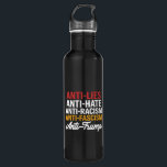 Bouteille D'eau Mensonges et fascisme anti-Trump contre la haine e<br><div class="desc">Anti Trump Hate Lies and Fascism Resist Anti Trump 86 45</div>