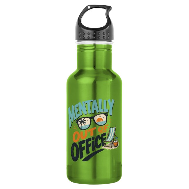 Bouteille D'eau Mentalement absent du bureau (Devant)
