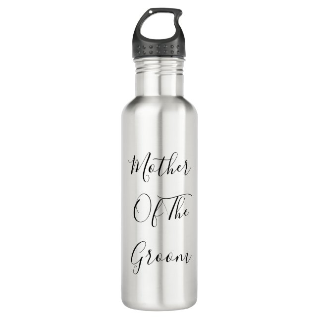 Bouteille D'eau Mère Du Mariage Groom Cadeau Favoriser Cool Modern (Devant)
