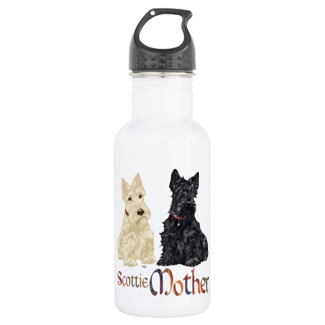 Bouteille D'eau Mère Scottish Terriers roux et noir (Devant)