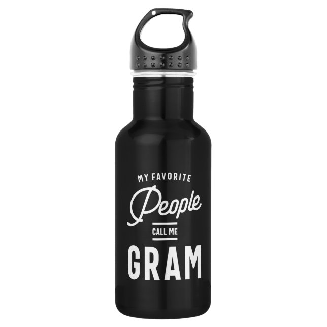 Bouteille D'eau Mes Gens Préférés M'Appelent Gram (Devant)