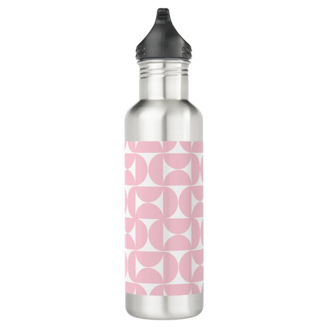 Bouteille D'eau Mi-Siècle Moderne Bébé rose et blanc Motif (Droite)