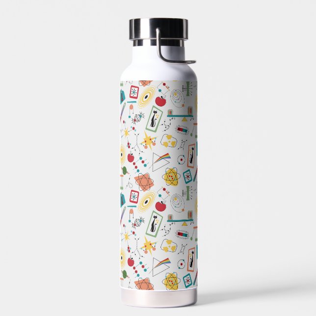Bouteille D'eau Mi-siècle moderne de l'âge atomique STEM Physique  (Gauche)