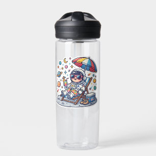 Bouteille D'eau Mignon Astronaute Kawaii Été Plage Espace Tropical