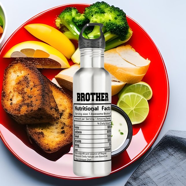 Bouteille D'eau mignon Frère mot faits d'art (Créateur téléchargé)