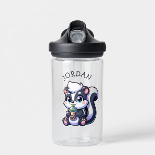 Bouteille D'eau Mignon Skunk Kawaii avec Bubble Tea Personnalisé