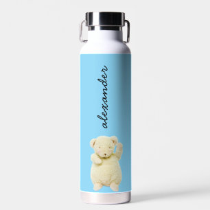 Bouteille D'eau Mignonne Bleu avec/ Crème Couleur Teddy Ours Bleu