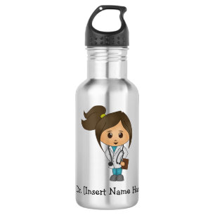 Bouteille d'eau mignonne personnalisée de docteur