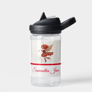 Bouteille D'eau Mignonne Petite Fée Rouge Ailes D'Or Fantaisie Art