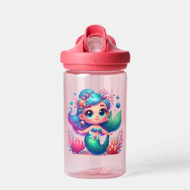 Bouteille D'eau Mignonne sirène sous-marine (Avant)