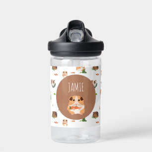 Bouteille D'eau Mignons Cochons d'Inde Drôles Nom Personnalisé