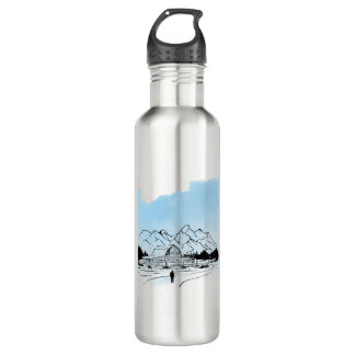 Bouteille D'eau Minimalist Winter Mountain Adventure Water Bottle